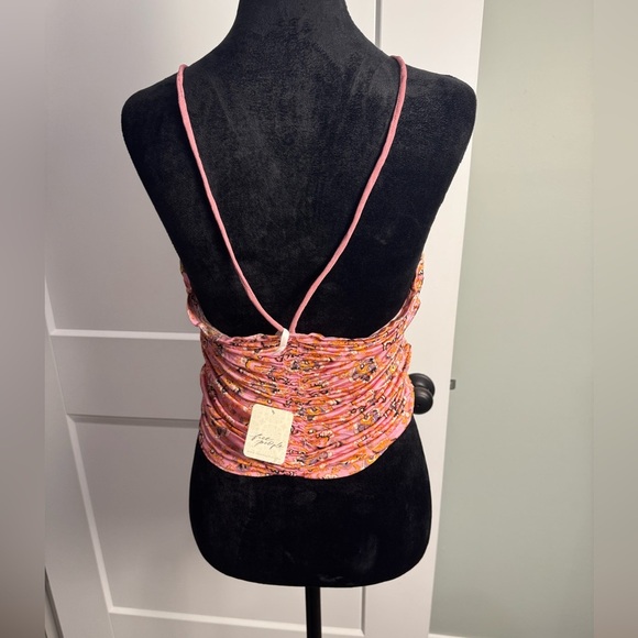 Free People Cocktail Queen Tank Lavender Ruched Cami boho - Picture 5 of 7